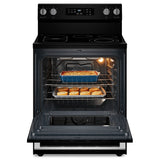 Maytag YMFES6030RB Electric Range, 5.3 cu. ft. Capacity, 30 inch Exterior Width, Convection, 5 Burners, Storage Drawer, Yes, Self Clean, 3,000 W Highest Element, Black colour