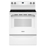 Maytag YMFES6030RW Electric Range, 5.3 cu. ft. Capacity, 30 inch Exterior Width, Convection, 5 Burners, Storage Drawer, Yes, Self Clean, 3,000 W Highest Element, White colour