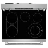 Maytag YMFES7030SZ Electric Range, 5.3 cu. ft. Capacity, 30 inch Exterior Width, Convection, 5 Burners, Storage Drawer, Air Fry, Self Clean, 3,000 W Highest Element, FingerPrint Resistant Stainless Steel colour
