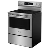 Maytag YMFES7030SZ Electric Range, 5.3 cu. ft. Capacity, 30 inch Exterior Width, Convection, 5 Burners, Storage Drawer, Air Fry, Self Clean, 3,000 W Highest Element, FingerPrint Resistant Stainless Steel colour