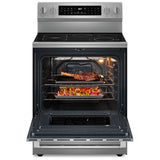 Maytag YMFES8030RZ Electric Range, 5.3 cu. ft. Capacity, 30 inch Exterior Width, True Convection, 5 Burners, Storage Drawer, Yes, Self Clean, 3,200 W Highest Element, FingerPrint Resistant Stainless Steel colour