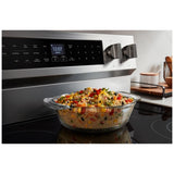 Maytag YMFES8030RZ Electric Range, 5.3 cu. ft. Capacity, 30 inch Exterior Width, True Convection, 5 Burners, Storage Drawer, Yes, Self Clean, 3,200 W Highest Element, FingerPrint Resistant Stainless Steel colour