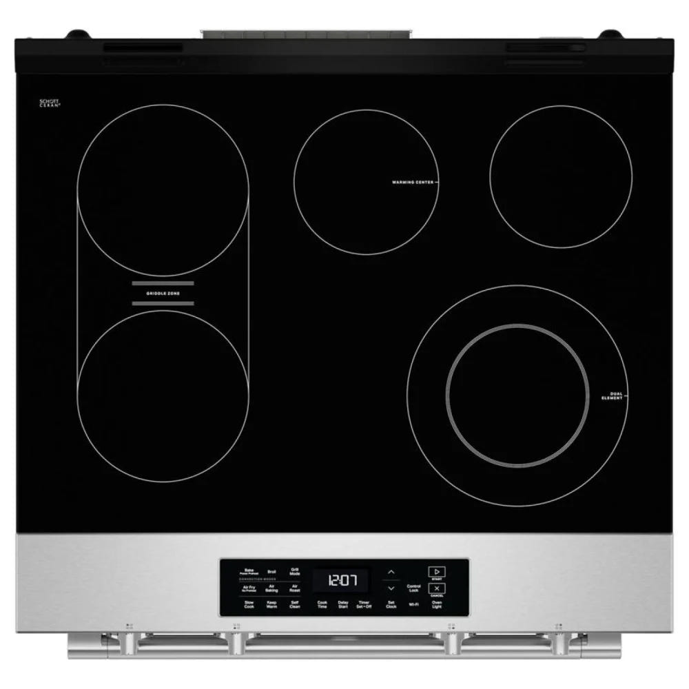 Maytag YMSES7030SZ Electric Range, 5.3 cu. ft. capacity, 30 inch exterior width, convection, 5 burners