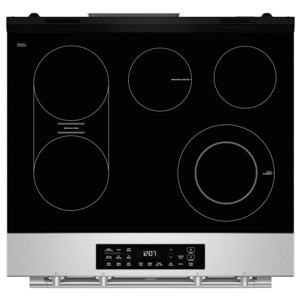 Maytag YMSES7030SZ Electric Range, 5.3 cu. ft. capacity, 30 inch exterior width, convection, 5 burners