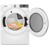 Whirlpool YWED5720RW Electric Dryer, 7.4 cu. ft. Dryer Capacity, 12 Dry Cycles, Vented, Stackable, Wifi Enabled, White colour
