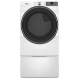 Whirlpool YWED5720RW Electric Dryer, 7.4 cu. ft. Dryer Capacity, 12 Dry Cycles, Vented, Stackable, Wifi Enabled, White colour
