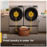 Whirlpool YWED6720RU Electric Dryer, 7.4 cu. ft. Dryer Capacity, 37 Dry Cycles, Steam Clean, 4 Temperature Settings, Vented, Stackable, Wifi Enabled, Black colour