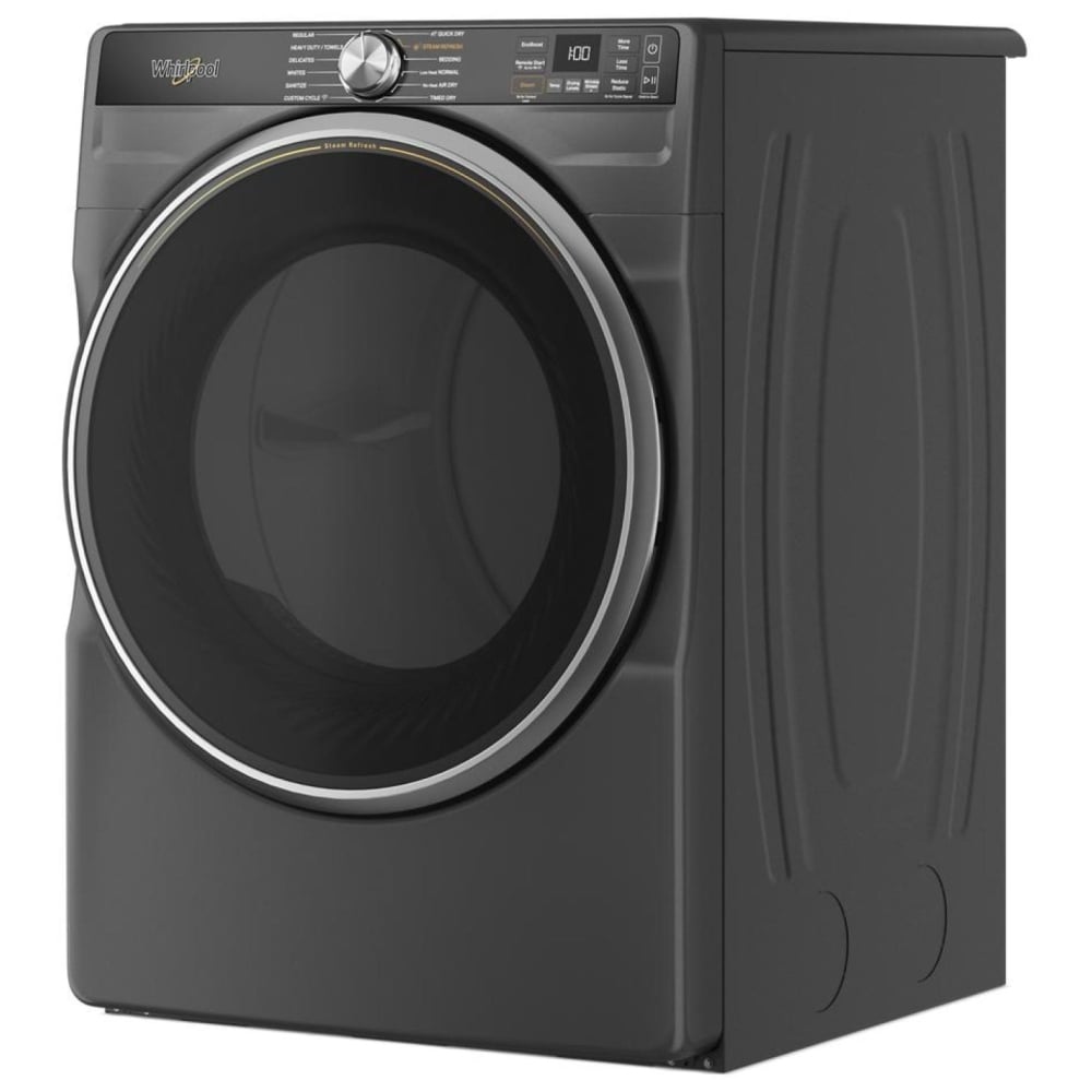 Whirlpool YWED6720RU Electric Dryer, 7.4 cu. ft. Dryer Capacity, 37 Dry Cycles, Steam Clean, 4 Temperature Settings, Vented, Stackable, Wifi Enabled, Black colour