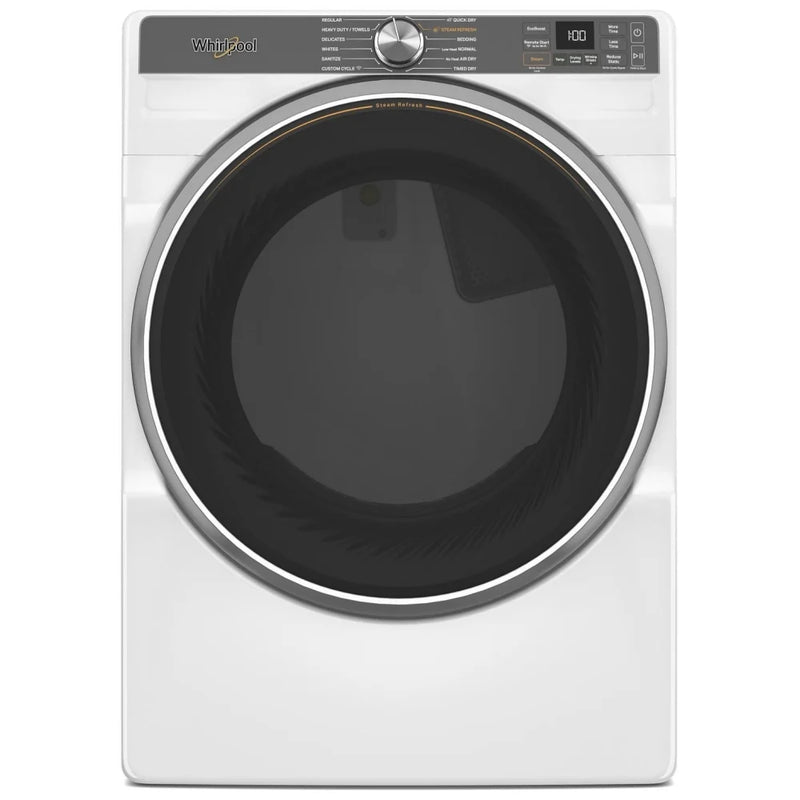 Whirlpool YWED6720RW Electric Dryer, 7.4 cu. ft. Dryer Capacity, 37 Dry Cycles, Steam Clean, 5 Temperature Settings, Vented, Stackable, Wifi Enabled, White colour