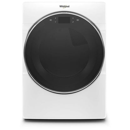 Whirlpool YWED9620HW Electric Dryer, 27 inch Width, 7.4 cu. ft. Capacity, Steam Clean, 5 Temperature Settings, Stackable, Steel Drum, Wifi Enabled, White colour