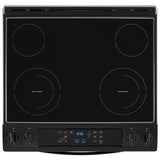 Whirlpool YWEE515S0LB Electric Range, 4.8 cu. ft. Capacity, 30 inch Exterior Width, 4 Burners, Storage Drawer, Self Clean, 3,000 W Highest Element, Black colour