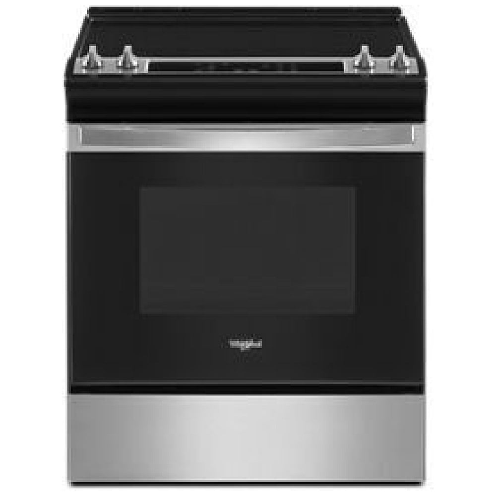 Whirlpool YWEE515S0LS Electric Range, 4.8 cu. ft. Capacity, 30 inch Exterior Width, 4 Burners, Storage Drawer, Self Clean, 3,000 W Highest Element, Stainless Steel colour
