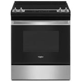 Whirlpool YWEE515S0LS Electric Range, 4.8 cu. ft. Capacity, 30 inch Exterior Width, 4 Burners, Storage Drawer, Self Clean, 3,000 W Highest Element, Stainless Steel colour