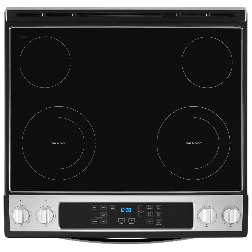 Whirlpool YWEE515S0LS Electric Range | 30" Capacity, Stainless Steel, Smart Features