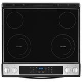Whirlpool YWEE515S0LS Electric Range, 4.8 cu. ft. Capacity, 30 inch Exterior Width, 4 Burners, Storage Drawer, Self Clean, 3,000 W Highest Element, Stainless Steel colour