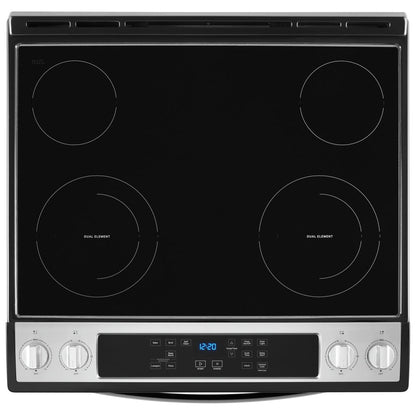 Whirlpool YWEE515S0LS Electric Range | 30" Capacity, Stainless Steel, Smart Features