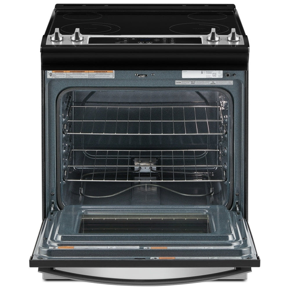 Whirlpool YWEE515S0LS Electric Range | 30" Capacity, Stainless Steel, Smart Features