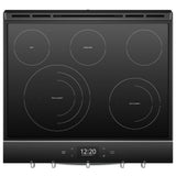 Whirlpool YWEE750H0HZ Electric Range, 6.4 cu. ft. Capacity, 30 inch Exterior Width, True Convection, 5 Burners, Storage Drawer, Yes, Self Clean, 3,000 W Highest Element, Stainless Steel colour