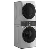 Whirlpool YWEF5727TR Laundry Center, Silver colour Washer: 5.2 cu. ft. Capacity, 28 inch Width, 12 Wash Cycles, Steam Clean, ENERGY STAR Certified, 1,160 RPM Spin Speed, Wifi Enabled Dryer: 7.4 cu. ft. Capacity, Electric