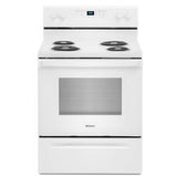 Whirlpool YWFC150M0JW Electric Range, 4.8 cu. ft. Capacity, 30 inch Exterior Width, 4 Burners, Storage Drawer, Manual Clean, 2,400 W Highest Element, White colour