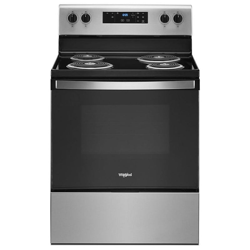 Whirlpool YWFC315S0JS Electric Range, 4.8 cu. ft. Capacity, 30 inch Exterior Width, 4 Burners, Storage Drawer, Self Clean, 2,400 W Highest Element, Stainless Steel colour