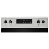 Whirlpool YWFC315S0JS Electric Range, 4.8 cu. ft. Capacity, 30 inch Exterior Width, 4 Burners, Storage Drawer, Self Clean, 2,400 W Highest Element, Stainless Steel colour