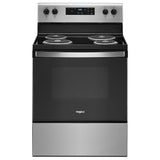 Whirlpool YWFC315S0JS Electric Range, 4.8 cu. ft. Capacity, 30 inch Exterior Width, 4 Burners, Storage Drawer, Self Clean, 2,400 W Highest Element, Stainless Steel colour