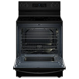 Whirlpool YWFES3330RB Electric Range, 5.3 cu. ft. Capacity, 30 inch Exterior Width, 5 Burners, Storage Drawer, Steam Clean, 3,000 W Highest Element, Black colour
