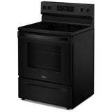 Whirlpool YWFES3330RB Electric Range, 5.3 cu. ft. Capacity, 30 inch Exterior Width, 5 Burners, Storage Drawer, Steam Clean, 3,000 W Highest Element, Black colour