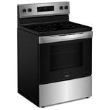 Whirlpool YWFES3330RZ Electric Range, 5.3 cu. ft. Capacity, 30 inch Exterior Width, 5 Burners, Storage Drawer, Steam Clean, 3,000 W Highest Element, Stainless Steel colour