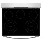 Whirlpool YWFES3330RZ Electric Range, 5.3 cu. ft. Capacity, 30 inch Exterior Width, 5 Burners, Storage Drawer, Steam Clean, 3,000 W Highest Element, Stainless Steel colour