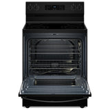 Whirlpool YWFES3530RB Electric Range, 5.3 cu. ft. Capacity, 30 inch Exterior Width, 4 Burners, Storage Drawer, Self Clean, 3,000 W Highest Element, Black colour
