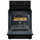 Whirlpool YWFES3530RB Electric Range, 5.3 cu. ft. Capacity, 30 inch Exterior Width, 4 Burners, Storage Drawer, Self Clean, 3,000 W Highest Element, Black colour