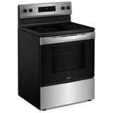 Whirlpool YWFES3530RS Electric Range, 5.3 cu. ft. Capacity, 30 inch Exterior Width, 4 Burners, Storage Drawer, Self Clean, 3,000 W Highest Element, Stainless Steel colour