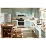 Whirlpool YWFES3530RS Electric Range, 5.3 cu. ft. Capacity, 30 inch Exterior Width, 4 Burners, Storage Drawer, Self Clean, 3,000 W Highest Element, Stainless Steel colour