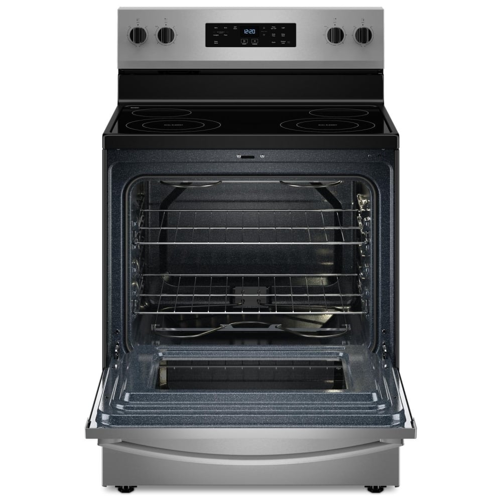 Whirlpool YWFES3530RS Electric Range, 5.3 cu. ft. Capacity, 30 inch Exterior Width, 4 Burners, Storage Drawer, Self Clean, 3,000 W Highest Element, Stainless Steel colour