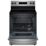 Whirlpool YWFES3530RS Electric Range, 5.3 cu. ft. Capacity, 30 inch Exterior Width, 4 Burners, Storage Drawer, Self Clean, 3,000 W Highest Element, Stainless Steel colour