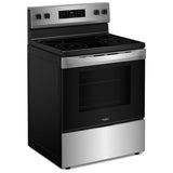 Whirlpool YWFES3530RS Electric Range, 5.3 cu. ft. Capacity, 30 inch Exterior Width, 4 Burners, Storage Drawer, Self Clean, 3,000 W Highest Element, Stainless Steel colour