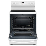 Whirlpool YWFES3530RW Electric Range, 5.3 cu. ft. Capacity, 30 inch Exterior Width, 4 Burners, Storage Drawer, Self Clean, 3,000 W Highest Element, White colour