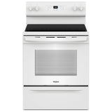 Whirlpool YWFES3530RW Electric Range, 5.3 cu. ft. Capacity, 30 inch Exterior Width, 4 Burners, Storage Drawer, Self Clean, 3,000 W Highest Element, White colour