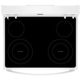 Whirlpool YWFES3530RW Electric Range, 5.3 cu. ft. Capacity, 30 inch Exterior Width, 4 Burners, Storage Drawer, Self Clean, 3,000 W Highest Element, White colour