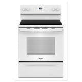 Whirlpool YWFES3530RW Electric Range, 5.3 cu. ft. Capacity, 30 inch Exterior Width, 4 Burners, Storage Drawer, Self Clean, 3,000 W Highest Element, White colour