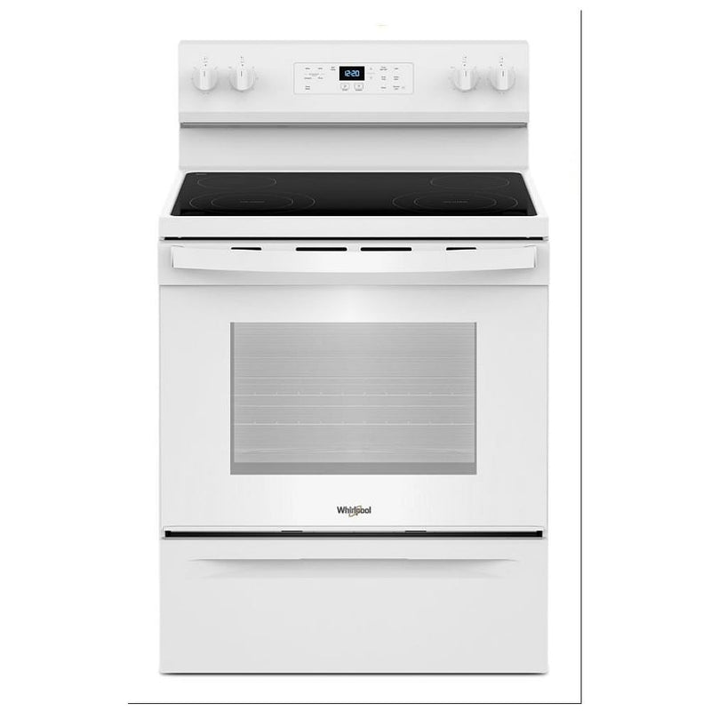 Whirlpool YWFES3530RW Electric Range, 5.3 cu. ft. Capacity, 30 inch Exterior Width, 4 Burners, Storage Drawer, Self Clean, 3,000 W Highest Element, White colour