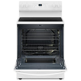 Whirlpool YWFES3530RW Electric Range, 5.3 cu. ft. Capacity, 30 inch Exterior Width, 4 Burners, Storage Drawer, Self Clean, 3,000 W Highest Element, White colour