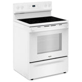 Whirlpool YWFES3530RW Electric Range, 5.3 cu. ft. Capacity, 30 inch Exterior Width, 4 Burners, Storage Drawer, Self Clean, 3,000 W Highest Element, White colour