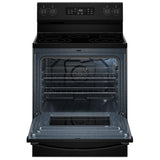 Whirlpool YWFES4530SB Electric Range, 5.3 cu. ft. Capacity, 30 inch Exterior Width, Convection, 5 Burners, Storage Drawer, Air Fry, Steam Clean, 3,000 W Highest Element, Black colour