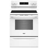 Whirlpool YWFES4530SW Electric Range, 5.3 cu. ft. Capacity, 30 inch Exterior Width, Convection, 5 Burners, Storage Drawer, Air Fry, Steam Clean, 3,000 W Highest Element, White colour