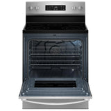 Whirlpool YWFES4530SZ Electric Range, 5.3 cu. ft. Capacity, 30 inch Exterior Width, Convection, 5 Burners, Storage Drawer, Air Fry, Steam Clean, 3,000 W Highest Element, FingerPrint Ressistant Sta colour