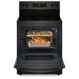 Whirlpool YWFES5030RV Electric Range, 5.3 cu. ft. Capacity, 30 inch Exterior Width, Convection, 5 Burners, Storage Drawer, Yes, Self Clean, 3,000 W Highest Element, Black Stainless Steel colour