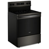 Whirlpool YWFES5030RV Electric Range, 5.3 cu. ft. Capacity, 30 inch Exterior Width, Convection, 5 Burners, Storage Drawer, Yes, Self Clean, 3,000 W Highest Element, Black Stainless Steel colour